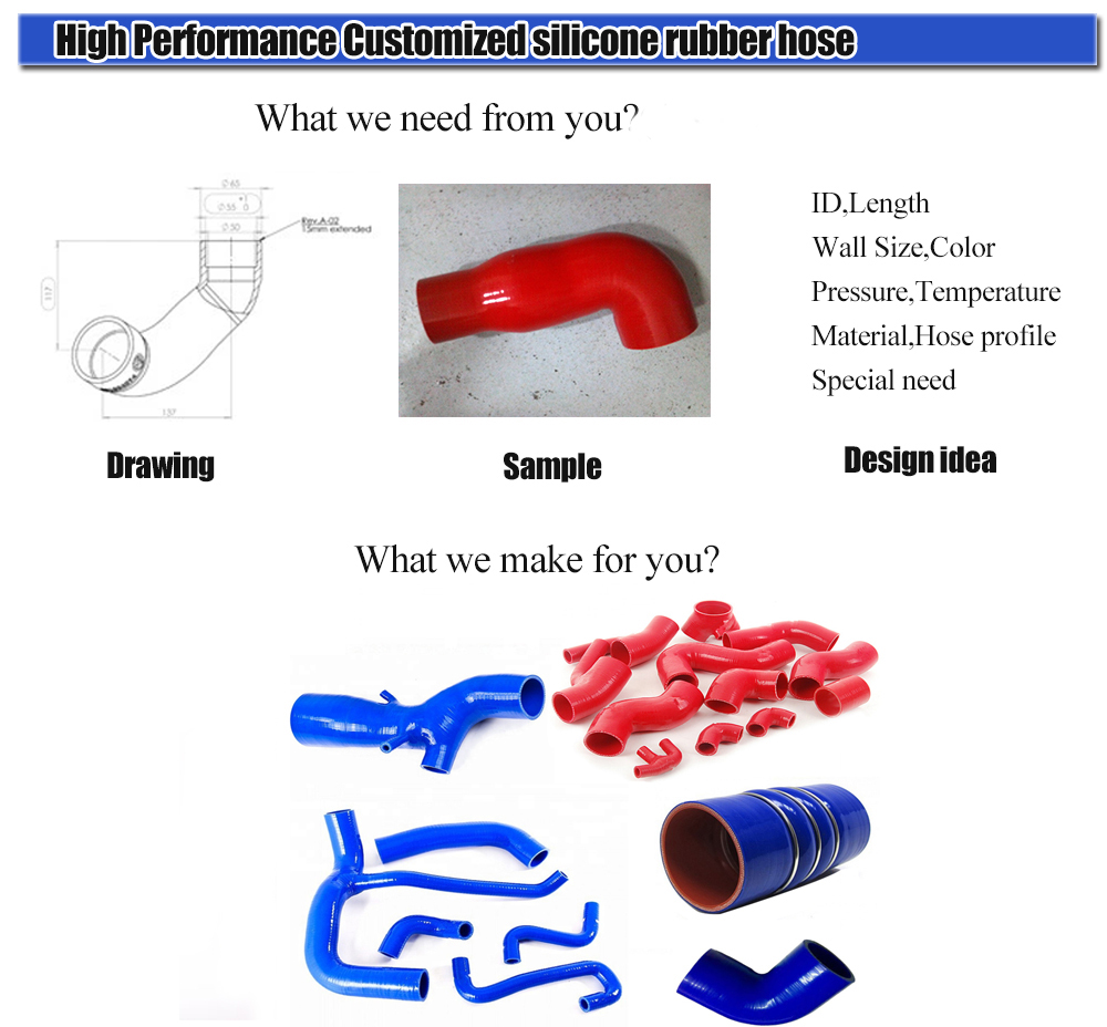 High Temperature Flexible Straight Silicone Couplers 